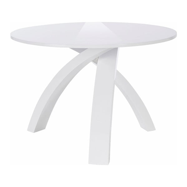Biały stół z połyskiem Støraa Omar, Ø 110 cm