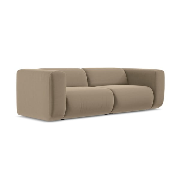 Beżowa aksamitna sofa 228 cm Ekahi – Makamii-image-2