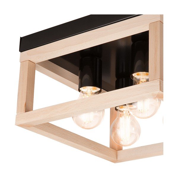 Czarno-naturalna lampa sufitowa 30x30 cm Villy – LAMKUR-image-3