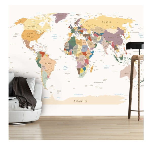 Tapeta wielkoformatowa Artgeist World Map, 400x280 cm