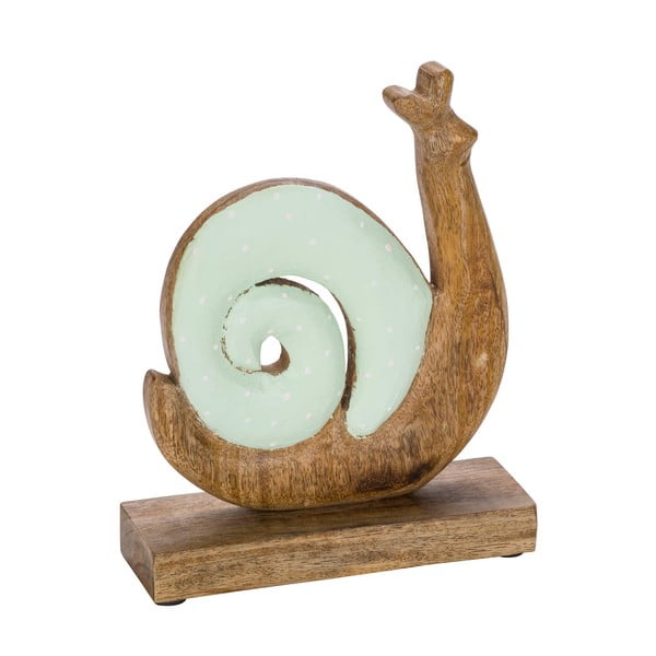 Drewniana dekoracja wielkanocna z zielonymi elementami Ego Dekor Snail