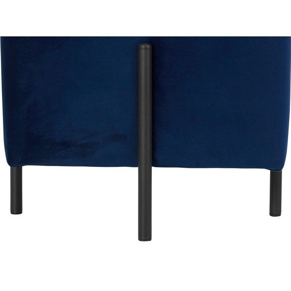 Granatowy aksamitny taboret Nolan – Støraa-image-2