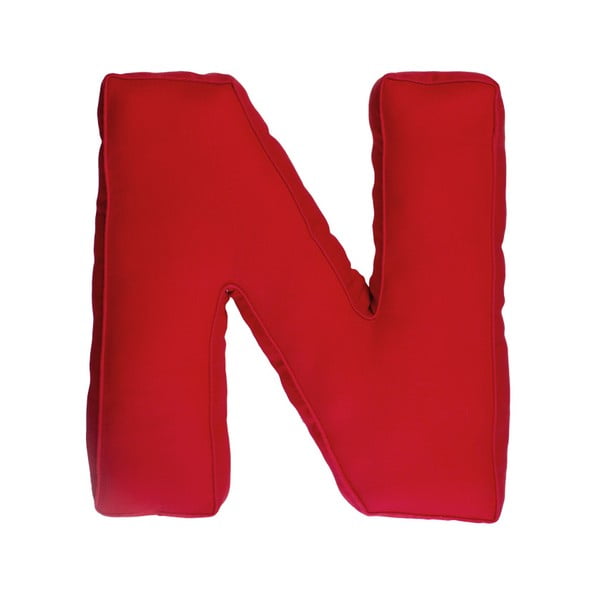 Poduszka w kształcie litery N, czerwona