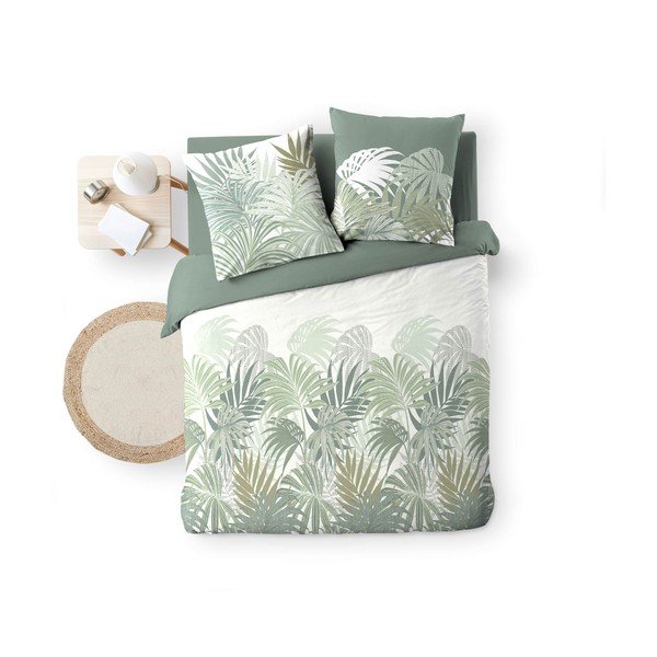 Zielona bawełniana pościel dwuosobowa 240x220 cm Nymea – douceur d'intérieur-image-4