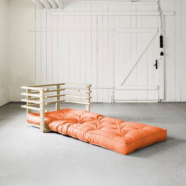 Fotel rozkładany Karup Funk Natural/Orange-image-1