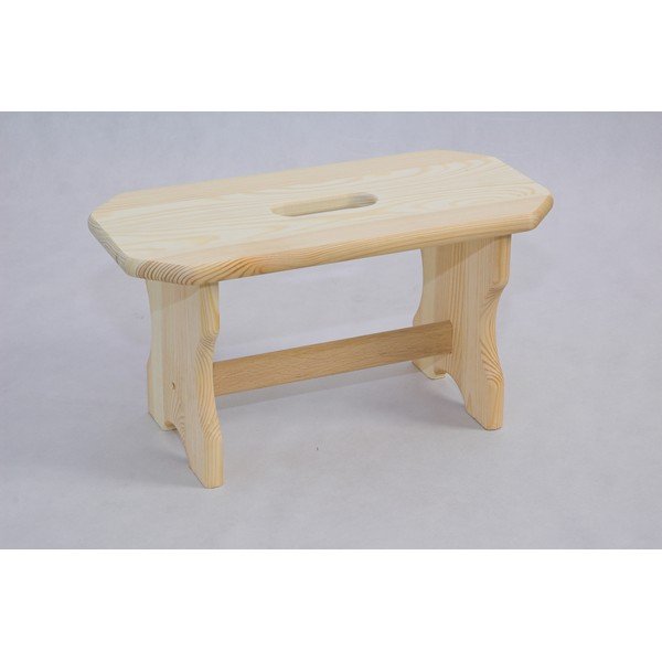 Stołek z litego drewna sosnowego Forte – Rojaplast-image-1