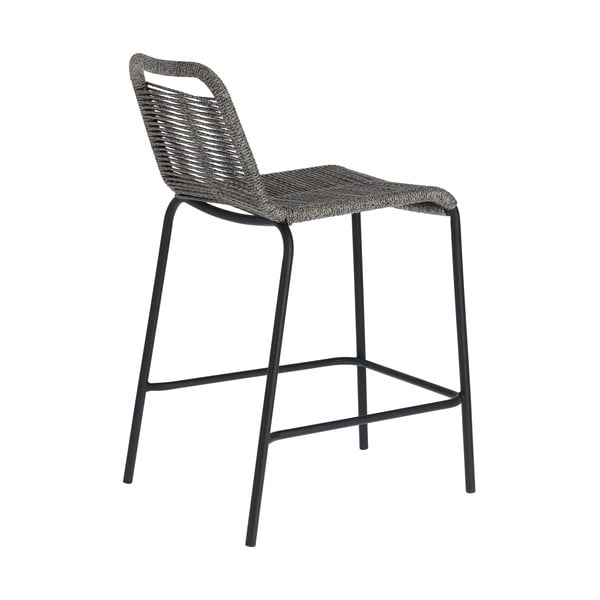 Szary hoker ze stalową konstrukcją Kave Home Glenville, wys. 62 cm-image-3