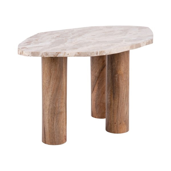 Stolik z blatem w dekorze marmuru 50x75 cm Organic  – Leitmotiv-image-4
