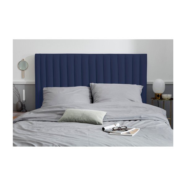 Ciemnoniebieski tapicerowany zagłówek 180x120 cm NJ – Cosmopolitan Design-image-3
