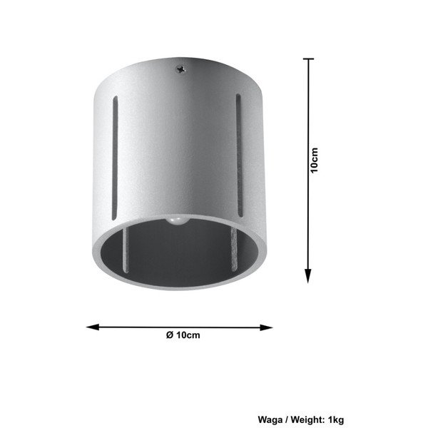 Szara lampa sufitowa Sollux Vulco-image-3