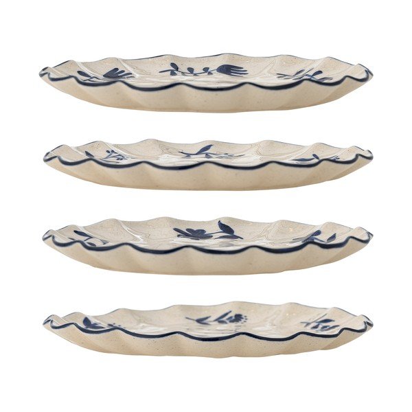 Niebieskie/kremowe kamionkowe talerze zestaw 4 szt. deserowe ø 20,5 cm Eimy – Bloomingville-image-3