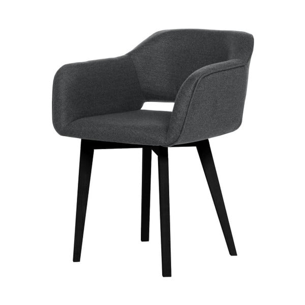 Antracytowe krzesło z czarnymi nogami My Pop Design Oldenburg