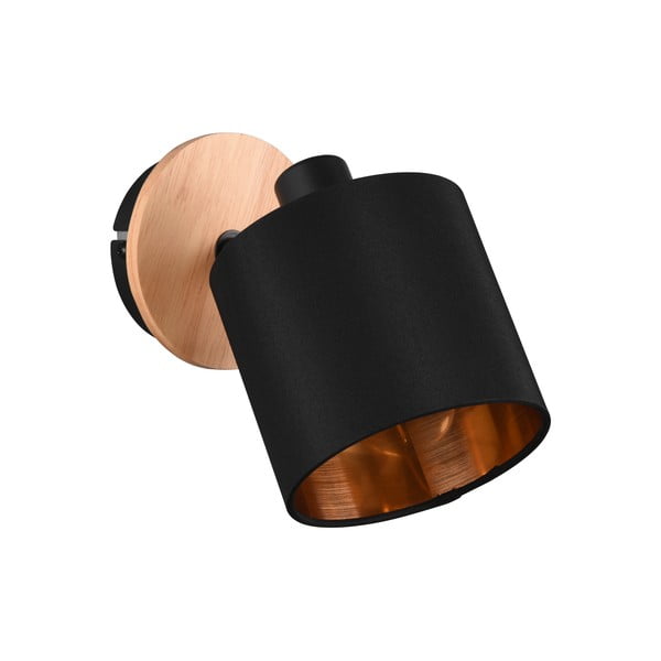 Czarno-naturalna lampa punktowa ø 12 cm Tommy – Reality