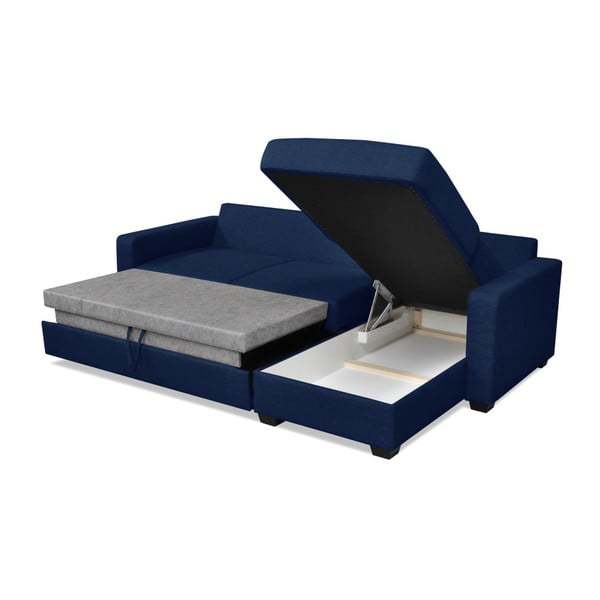 Granatowy rozkładany narożnik prawostronny Cosmopolitan design Milano-image-3