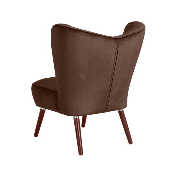Ciemnobrązowy fotel Max Winzer Sari Velvet-image-4