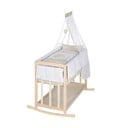 Naturalna kołyska ze schowkiem i baldachimem 90x45 cm Liebhabär – Roba