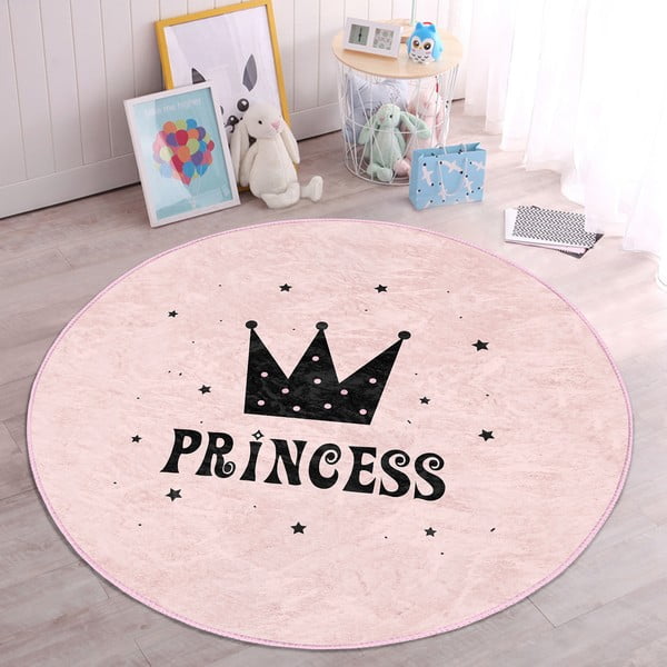 Różowy dywan dziecięcy ø 120 cm Comfort – Mila Home-image-1