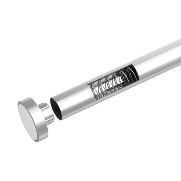 Drążek teleskopowy w kolorze srebra do łazienki Wenko Luz, dł. 110-185 cm-image-4