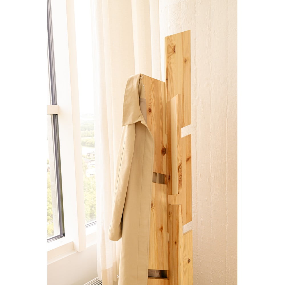 Wieszak z litego drewna sosnowego w naturalnym kolorze 60x186 cm Keeper – Karup Design (zdjęcie 3)