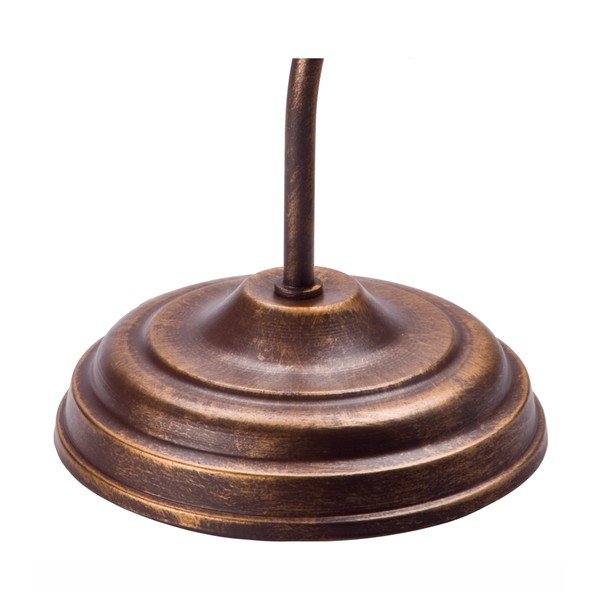 Biało-brązowa lampa stołowa ze szklanym kloszem (wysokość 39 cm) Retro Ii – LAMKUR-image-4