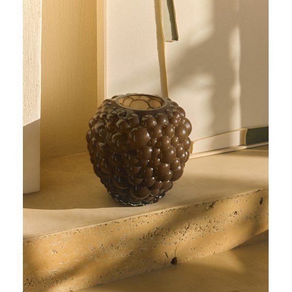 Brązowy szklany wazon (wysokość 30 cm) Mure – Kave Home-image-2