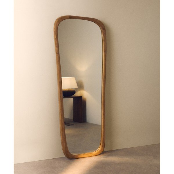 Lustro z drewnianą ramą ścienne 61x158 cm Alura – Kave Home-image-1