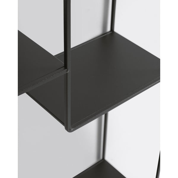 Czarny metalowy regał ścienny Kave Home Neth, 80x80 cm-image-2