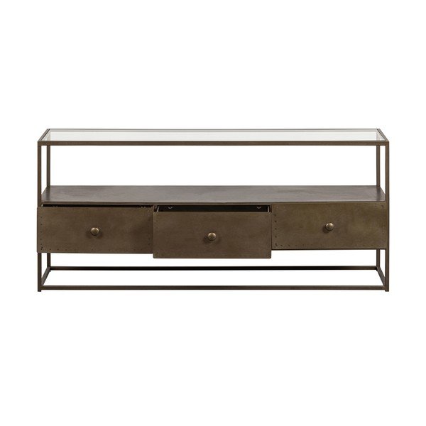Metalowa szafka pod TV w kolorze złota 115x50 cm Depart – BePureHome-image-3