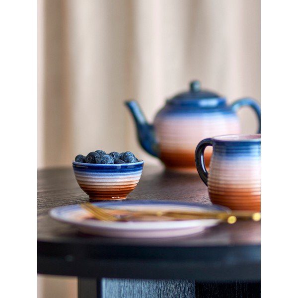 Niebieskie/pomarańczowe ceramiczne miski zestaw 4 szt. 110 ml Tatum – Bloomingville-image-1