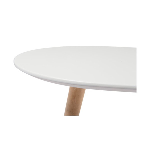 Biały stolik z nogami z drewna bukowego Furnhouse Fly, 75x43 cm-image-2