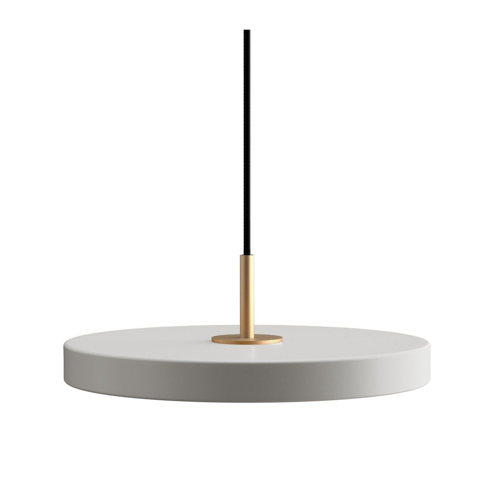 Jasnoszara lampa wisząca LED z metalowym kloszem ø 31 cm Asteria Mini – UMAGE