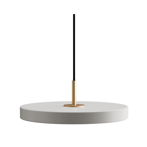 Jasnoszara lampa wisząca LED z metalowym kloszem ø 31 cm Asteria Mini – UMAGE
