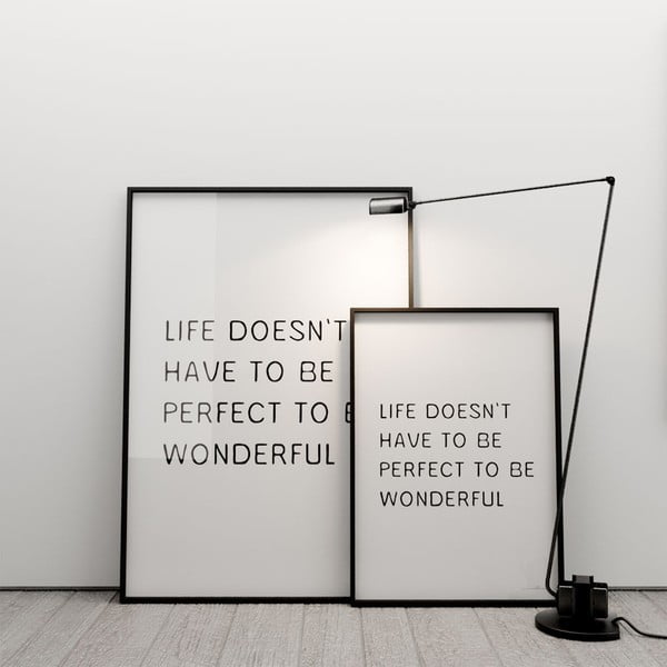 Plakat Life doesn´t have to be perfect to be wonderful, 50x70 cm