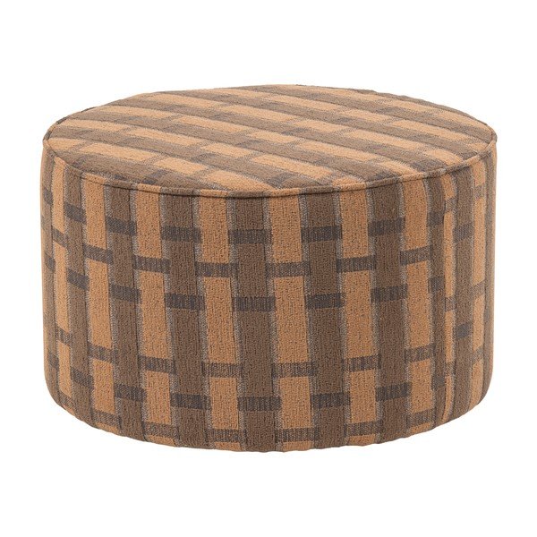 Różowy/brązowy puf z tkaniny szenilowej Sarli – WOOOD