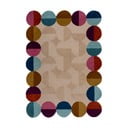 Beżowy wełniany dywan tkany ręcznie 200x290 cm Mia Textured Scallop – Flair Rugs