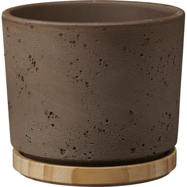 Ciemnoszara ceramiczna doniczka Big pots, ø 16 cm
