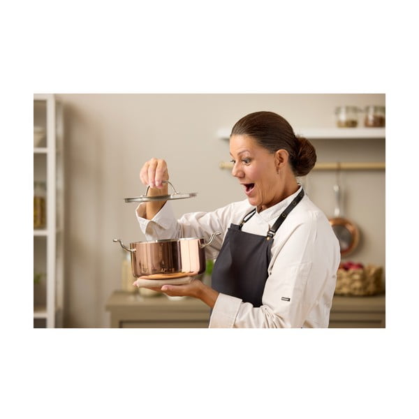 Garnek ze stali nierdzewnej i miedzi z pokrywką odpowiedni na indukcję 3 l – Blomsterbergs-image-3