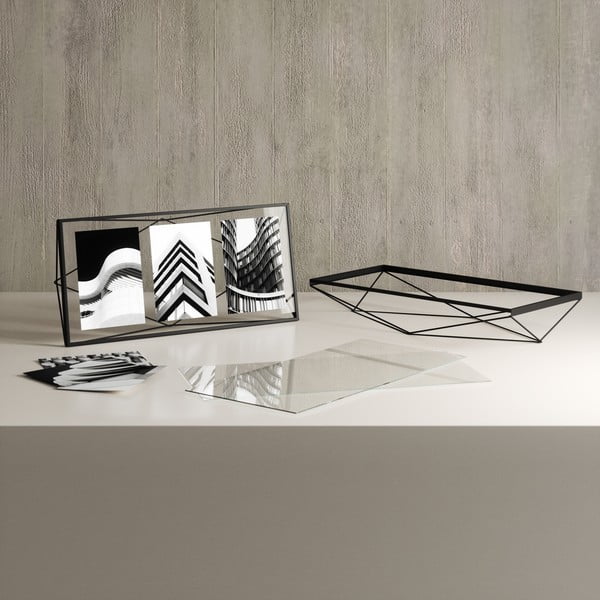 Czarna metalowa ramka stojąca/ścienna 48x23 cm Prisma – Umbra-image-4