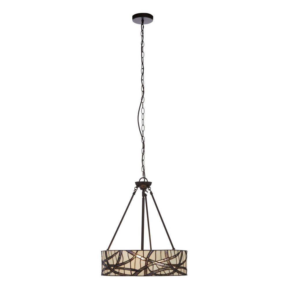 Metalowa lampa wisząca ze szklanym kloszem ø 46 cm Waldorf – Premier Housewares