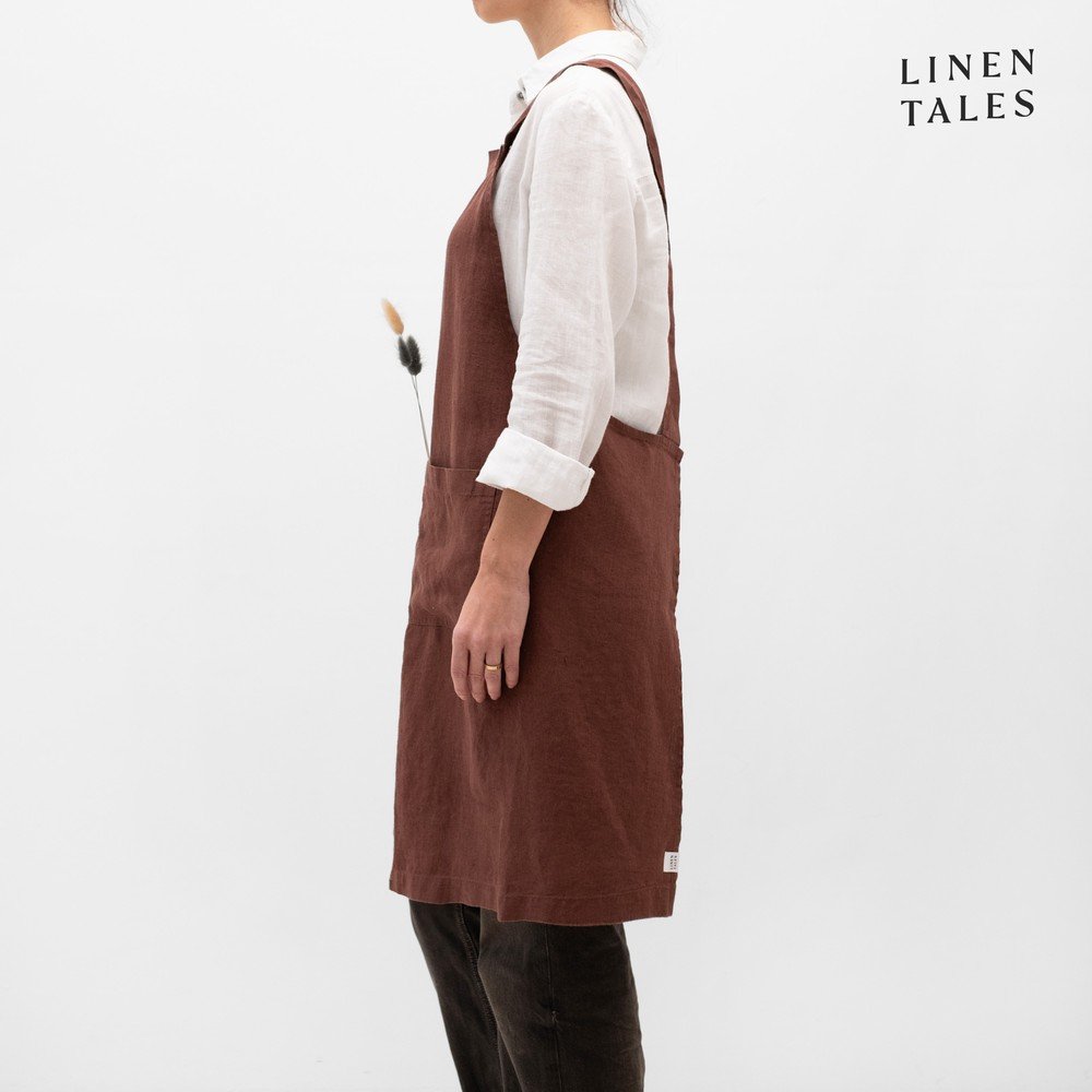 Lniany fartuch Chocolate – Linen Tales (zdjęcie 3)