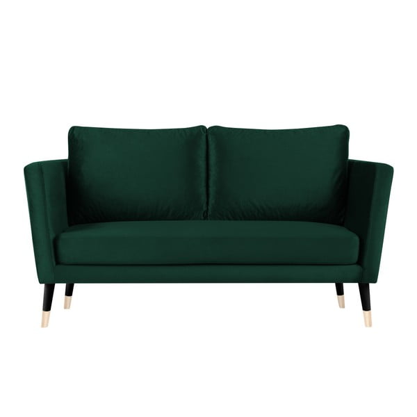 Zielona sofa 3-osobowa z czarnymi nogami Paolo Bellutti Julia