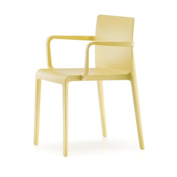 Żółte krzesło z podłokietnikami Pedrali Volt