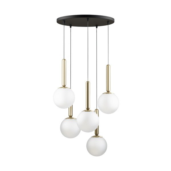 Lampa wisząca w kolorze złota ze szklanym kloszem ø 34 cm One – Squid Lighting