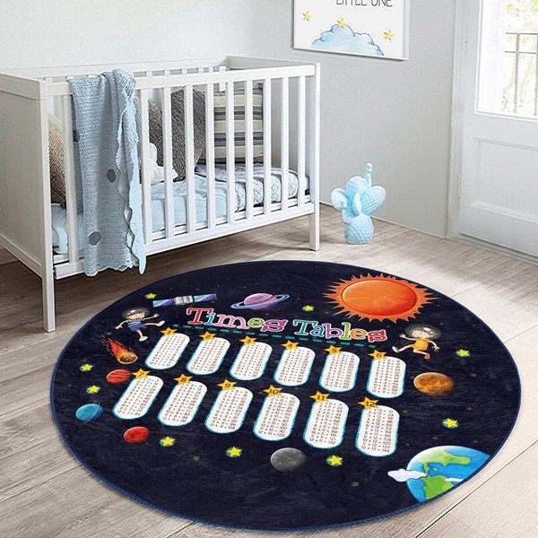 Czarny dywan dziecięcy ø 80 cm Comfort – Mila Home-image-4
