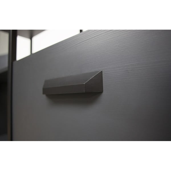 Czarny drewniany regał z 4 szufladami BePureHome-image-1