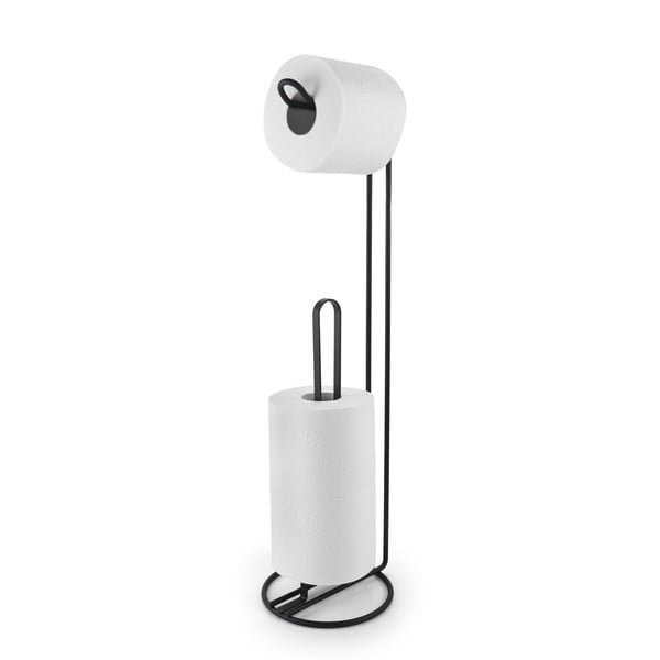 Czarny uchwyt na papier toaletowy z uchwytem Origin - Metaltex-image-2