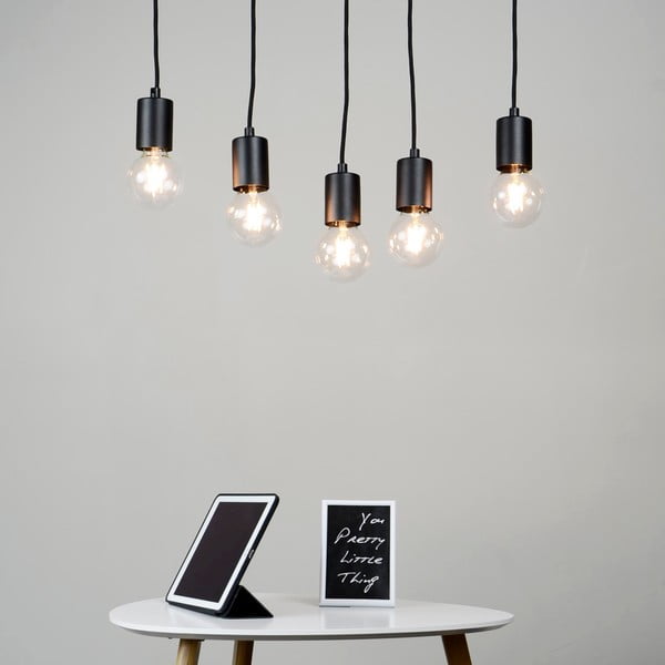 Czarna pięcioramienna lampa wisząca Sotto Luce Cero Basic-image-2