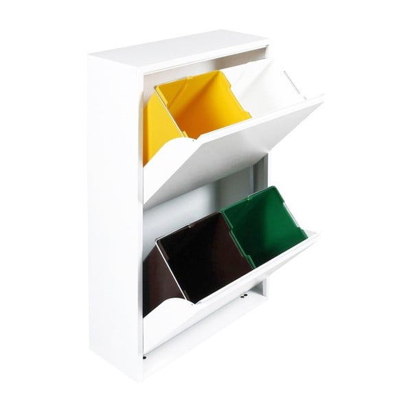 Biała szafka z koszami do segregacji śmieci Evergreen House Sort-image-3