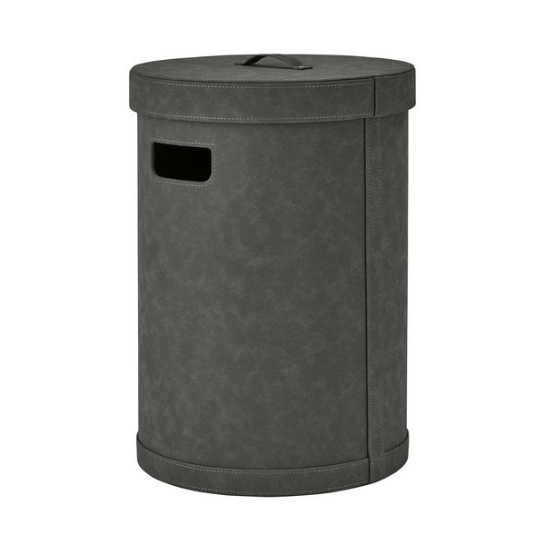 Ciemnoszary kosz na pranie ze sztucznej skóry Sahla M – Blomus