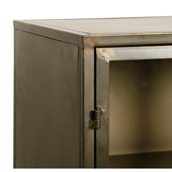 Metalowa witryna w kolorze złota 123,5x91,5 cm Dagenham – Côté Table-image-4